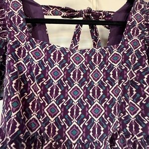Bohme Purple Geometric Midi Dress